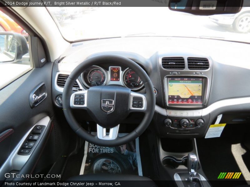 Bright Silver Metallic / R/T Black/Red 2014 Dodge Journey R/T