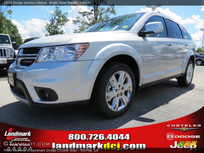 Bright Silver Metallic / Black 2014 Dodge Journey Limited