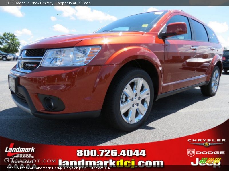 Copper Pearl / Black 2014 Dodge Journey Limited