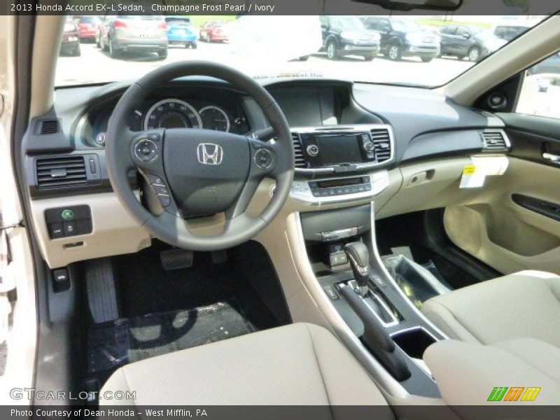 Champagne Frost Pearl / Ivory 2013 Honda Accord EX-L Sedan