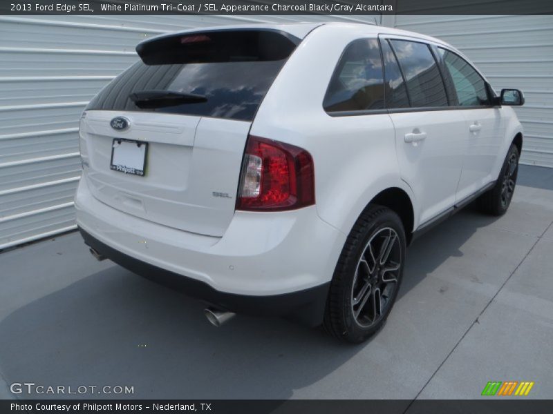 White Platinum Tri-Coat / SEL Appearance Charcoal Black/Gray Alcantara 2013 Ford Edge SEL
