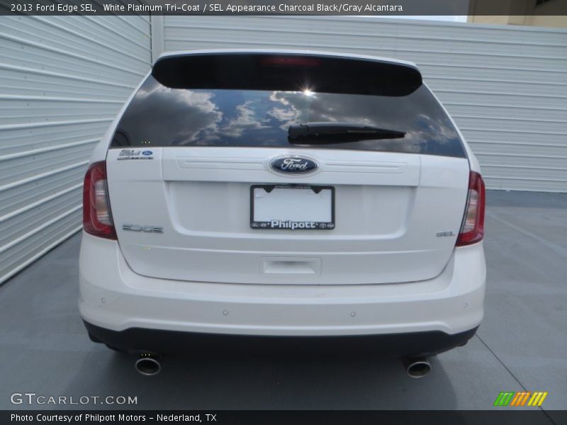 White Platinum Tri-Coat / SEL Appearance Charcoal Black/Gray Alcantara 2013 Ford Edge SEL