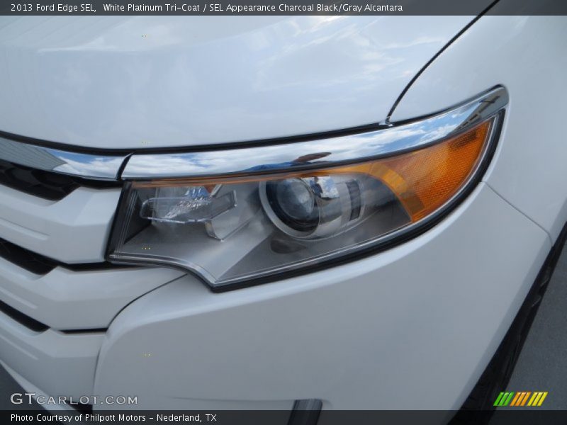 White Platinum Tri-Coat / SEL Appearance Charcoal Black/Gray Alcantara 2013 Ford Edge SEL