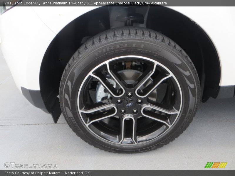 White Platinum Tri-Coat / SEL Appearance Charcoal Black/Gray Alcantara 2013 Ford Edge SEL