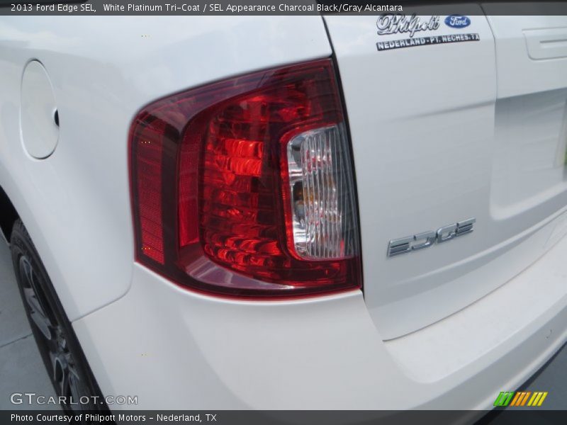 White Platinum Tri-Coat / SEL Appearance Charcoal Black/Gray Alcantara 2013 Ford Edge SEL