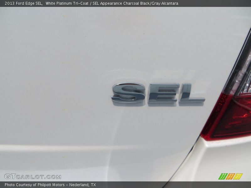 White Platinum Tri-Coat / SEL Appearance Charcoal Black/Gray Alcantara 2013 Ford Edge SEL