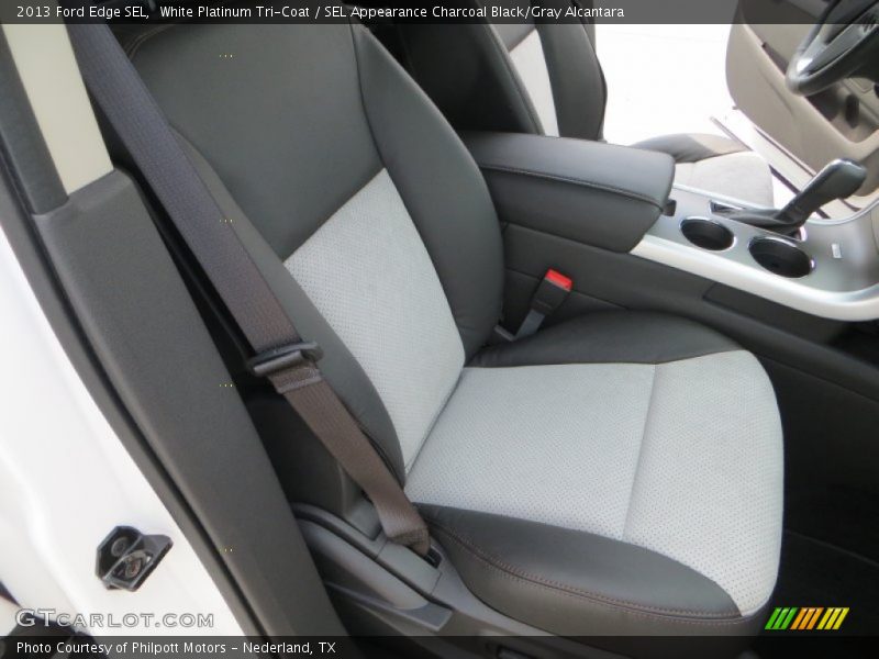 White Platinum Tri-Coat / SEL Appearance Charcoal Black/Gray Alcantara 2013 Ford Edge SEL