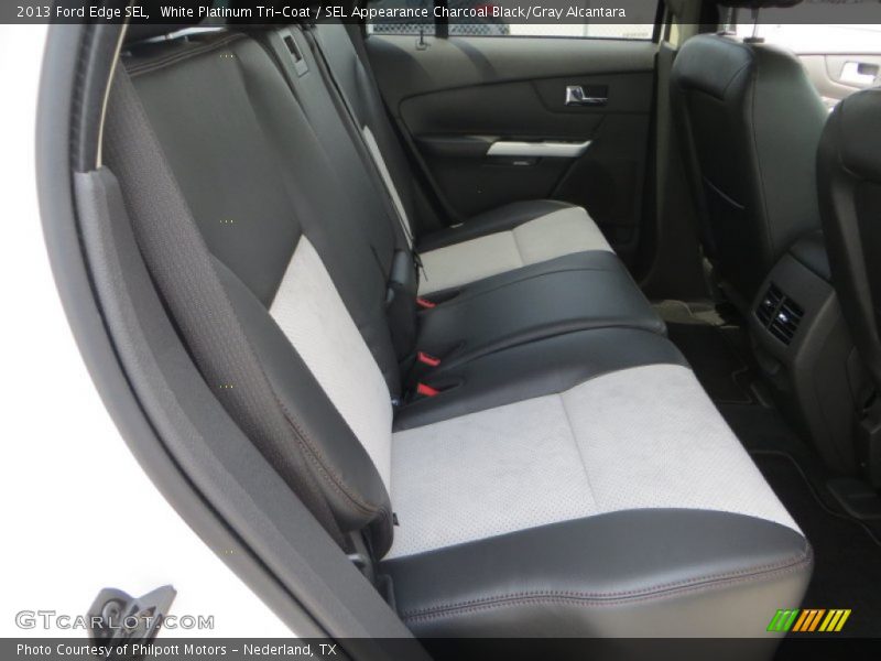 White Platinum Tri-Coat / SEL Appearance Charcoal Black/Gray Alcantara 2013 Ford Edge SEL