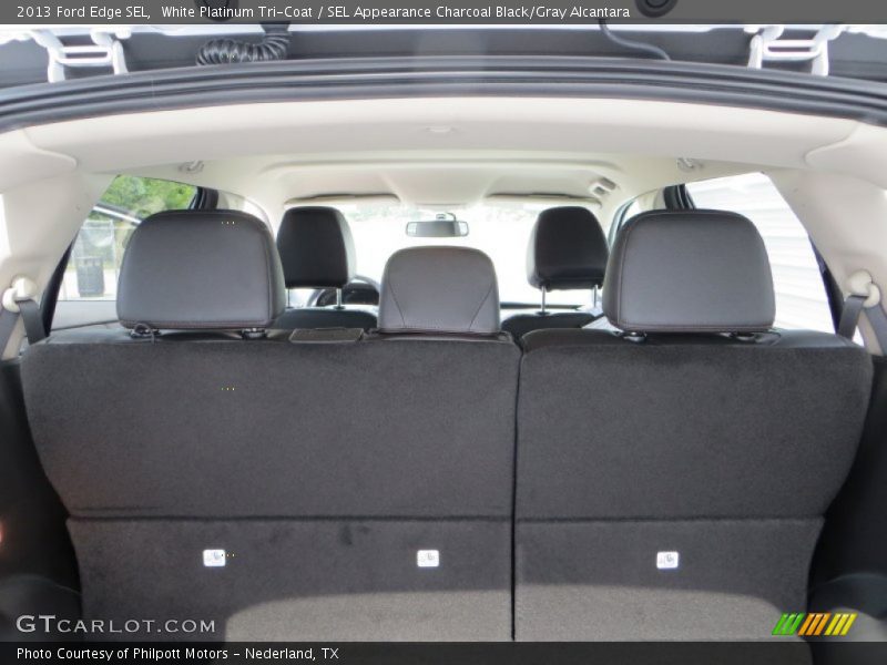 White Platinum Tri-Coat / SEL Appearance Charcoal Black/Gray Alcantara 2013 Ford Edge SEL