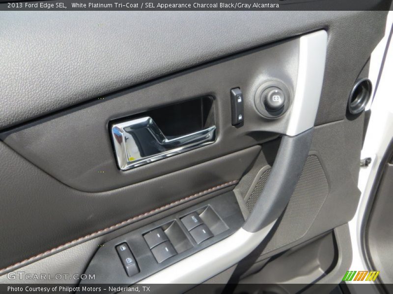 White Platinum Tri-Coat / SEL Appearance Charcoal Black/Gray Alcantara 2013 Ford Edge SEL