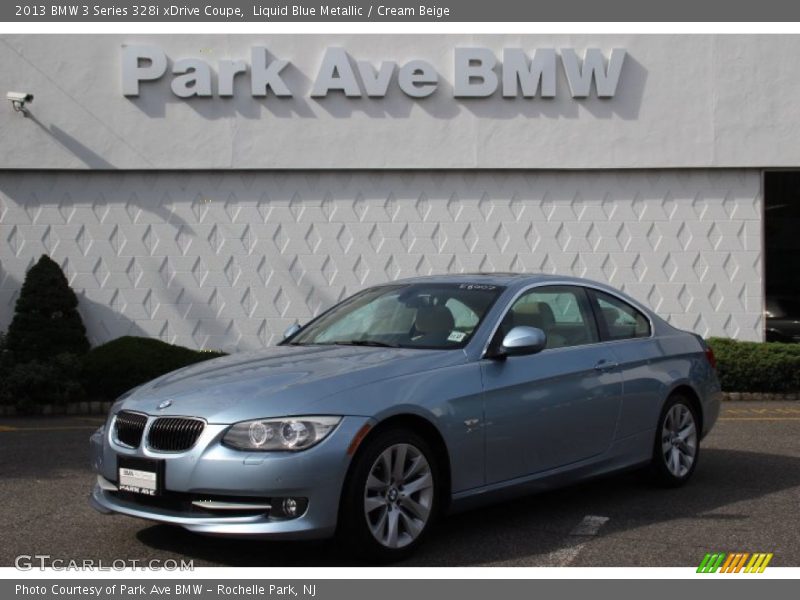 Liquid Blue Metallic / Cream Beige 2013 BMW 3 Series 328i xDrive Coupe