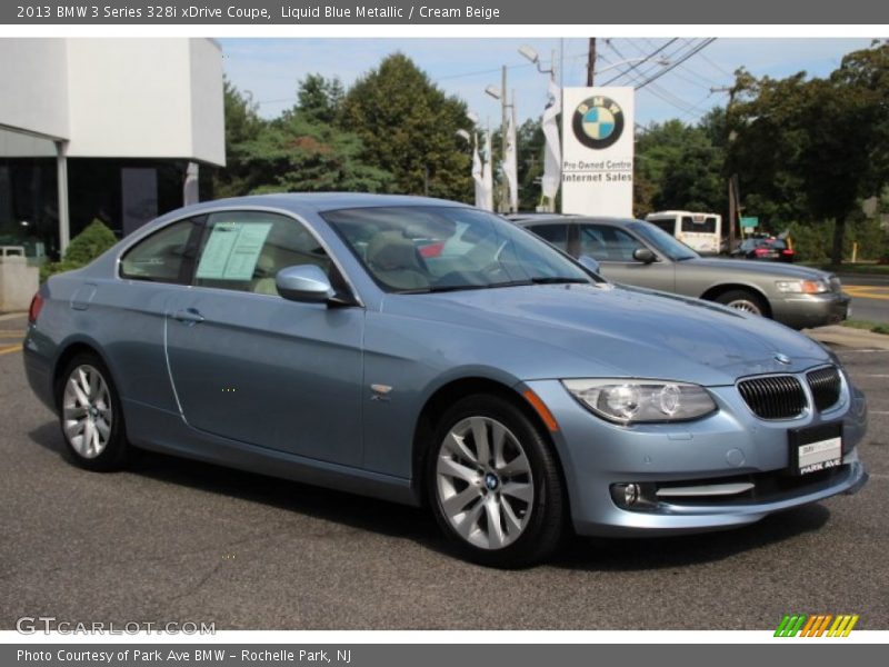 Liquid Blue Metallic / Cream Beige 2013 BMW 3 Series 328i xDrive Coupe