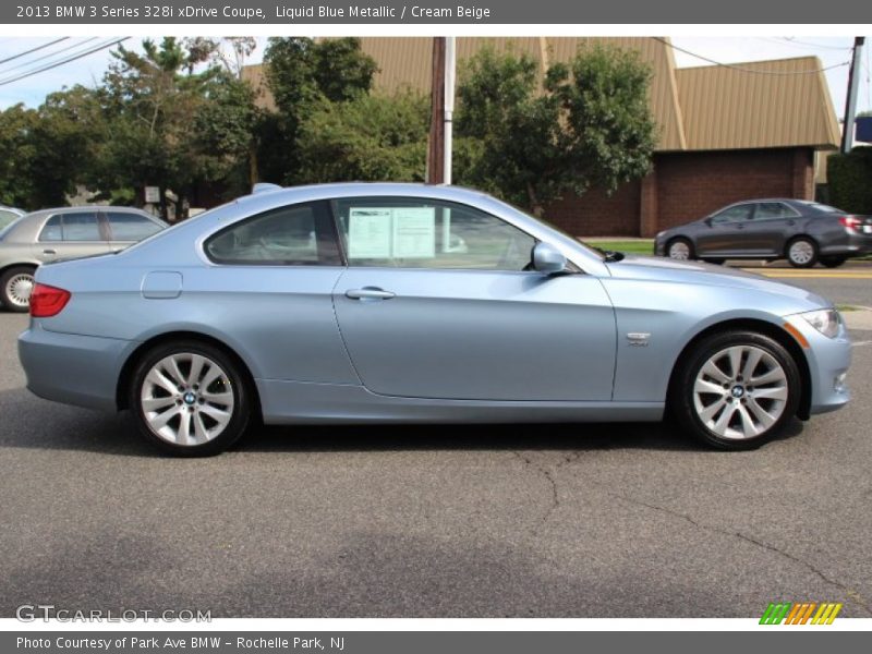 Liquid Blue Metallic / Cream Beige 2013 BMW 3 Series 328i xDrive Coupe