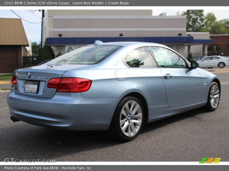 Liquid Blue Metallic / Cream Beige 2013 BMW 3 Series 328i xDrive Coupe