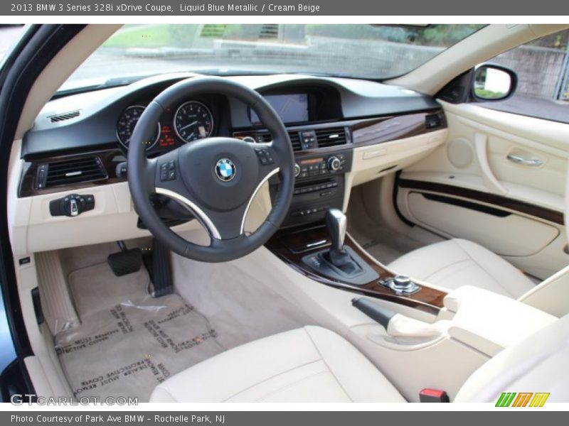 Liquid Blue Metallic / Cream Beige 2013 BMW 3 Series 328i xDrive Coupe