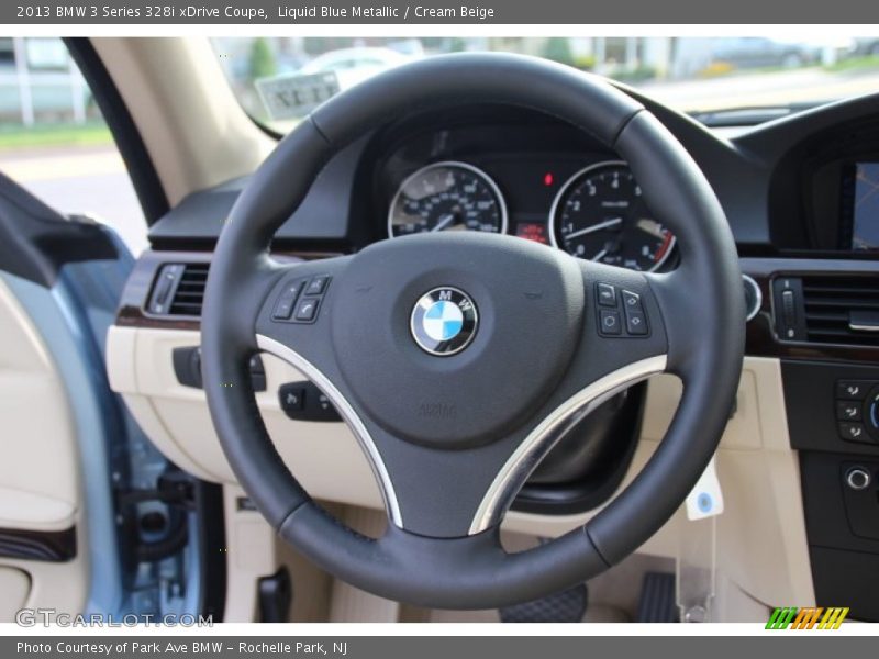 Liquid Blue Metallic / Cream Beige 2013 BMW 3 Series 328i xDrive Coupe