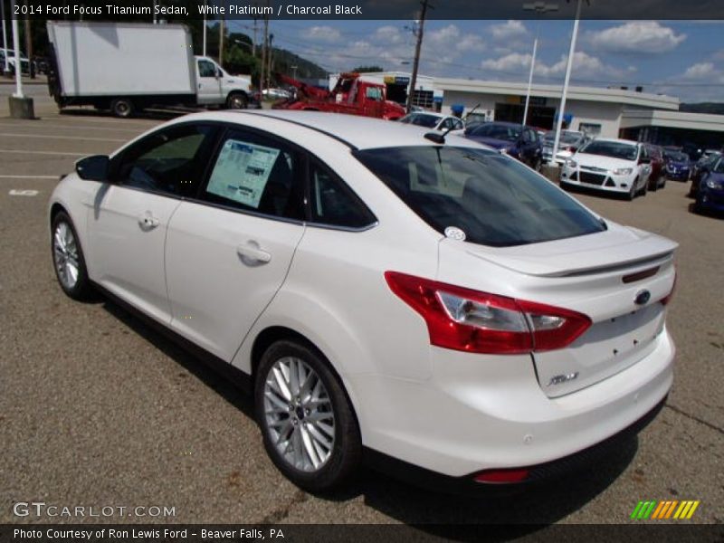White Platinum / Charcoal Black 2014 Ford Focus Titanium Sedan