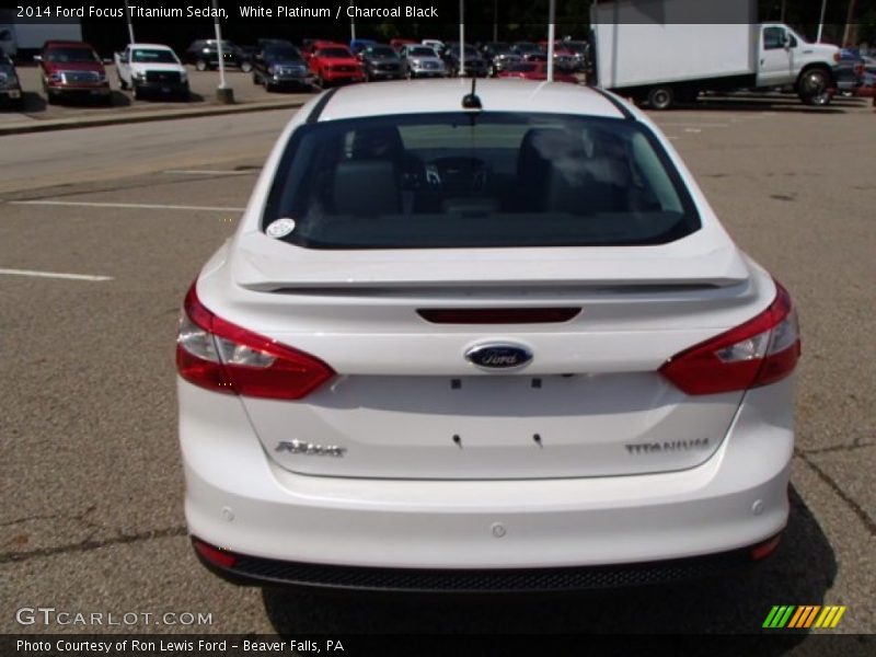 White Platinum / Charcoal Black 2014 Ford Focus Titanium Sedan