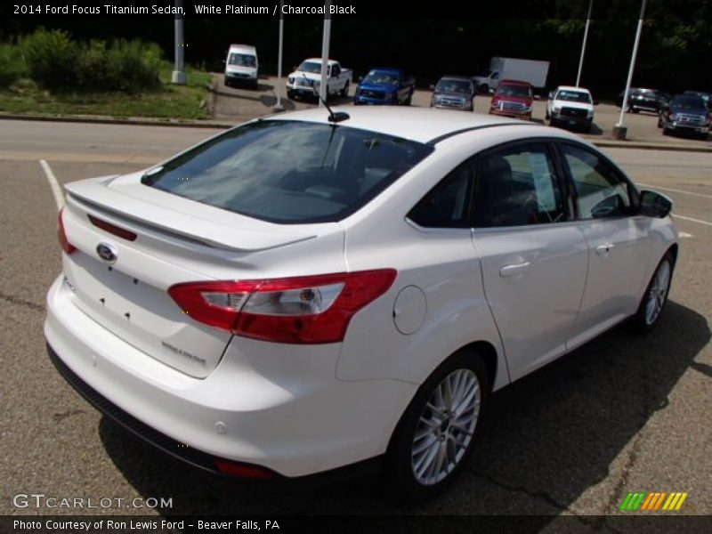 White Platinum / Charcoal Black 2014 Ford Focus Titanium Sedan