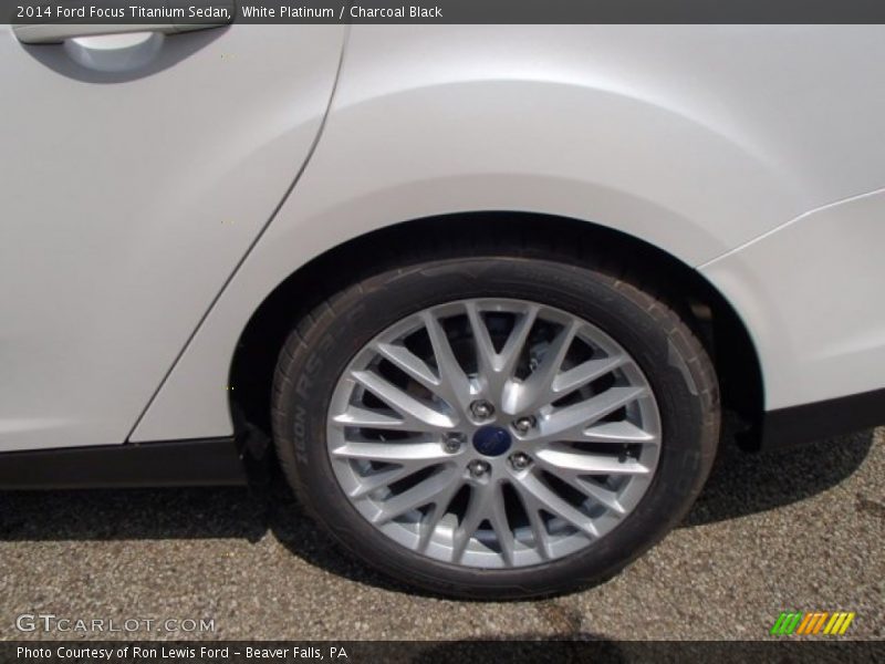 White Platinum / Charcoal Black 2014 Ford Focus Titanium Sedan