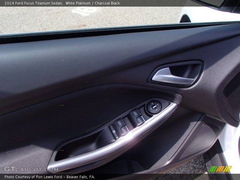 White Platinum / Charcoal Black 2014 Ford Focus Titanium Sedan