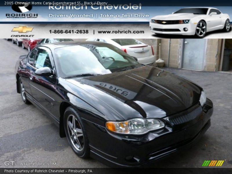 Black / Ebony 2005 Chevrolet Monte Carlo Supercharged SS