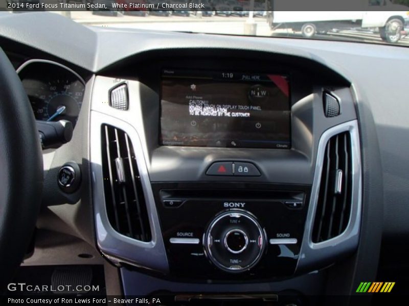 White Platinum / Charcoal Black 2014 Ford Focus Titanium Sedan