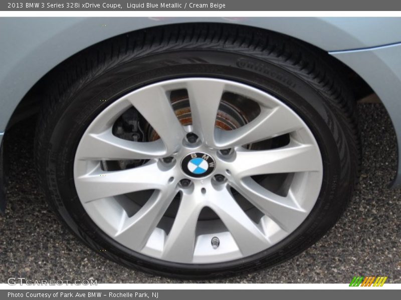 Liquid Blue Metallic / Cream Beige 2013 BMW 3 Series 328i xDrive Coupe