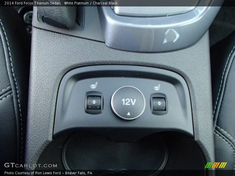 White Platinum / Charcoal Black 2014 Ford Focus Titanium Sedan