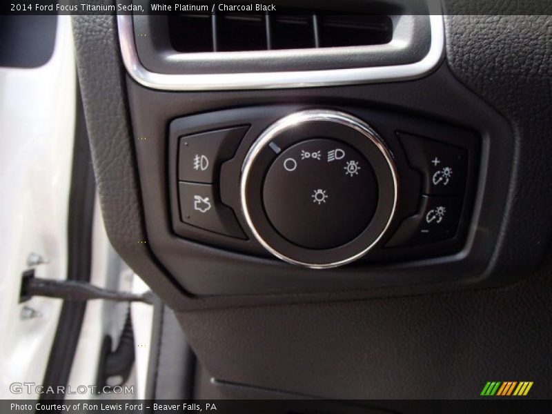 White Platinum / Charcoal Black 2014 Ford Focus Titanium Sedan