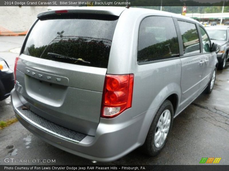 Billet Silver Metallic / Black/Light Graystone 2014 Dodge Grand Caravan SE