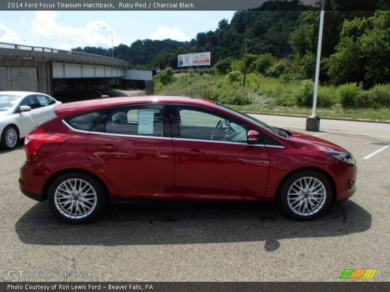 Ruby Red / Charcoal Black 2014 Ford Focus Titanium Hatchback