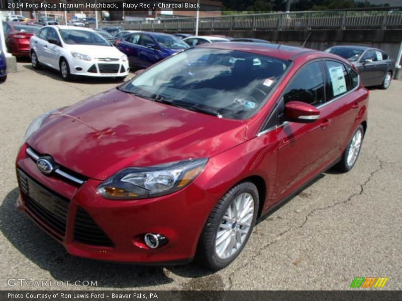 Front 3/4 View of 2014 Focus Titanium Hatchback