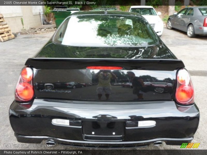 Black / Ebony 2005 Chevrolet Monte Carlo Supercharged SS