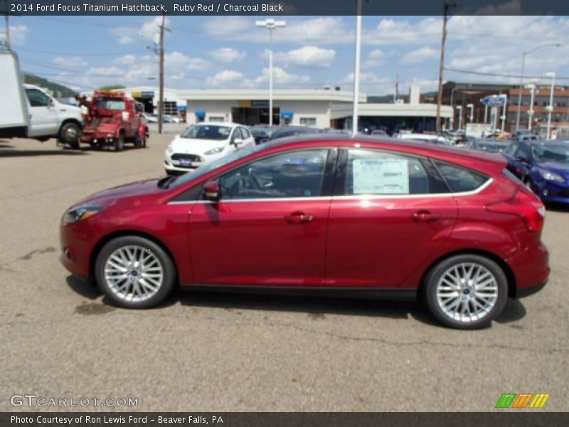 Ruby Red / Charcoal Black 2014 Ford Focus Titanium Hatchback