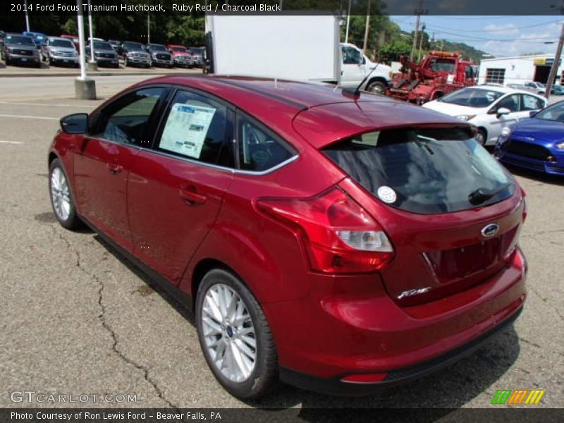 Ruby Red / Charcoal Black 2014 Ford Focus Titanium Hatchback
