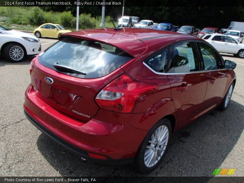 Ruby Red / Charcoal Black 2014 Ford Focus Titanium Hatchback
