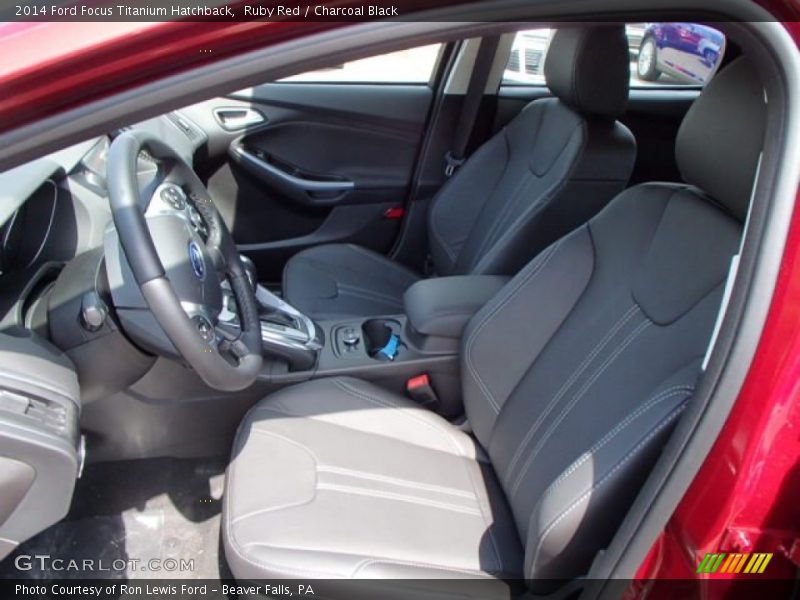 Ruby Red / Charcoal Black 2014 Ford Focus Titanium Hatchback