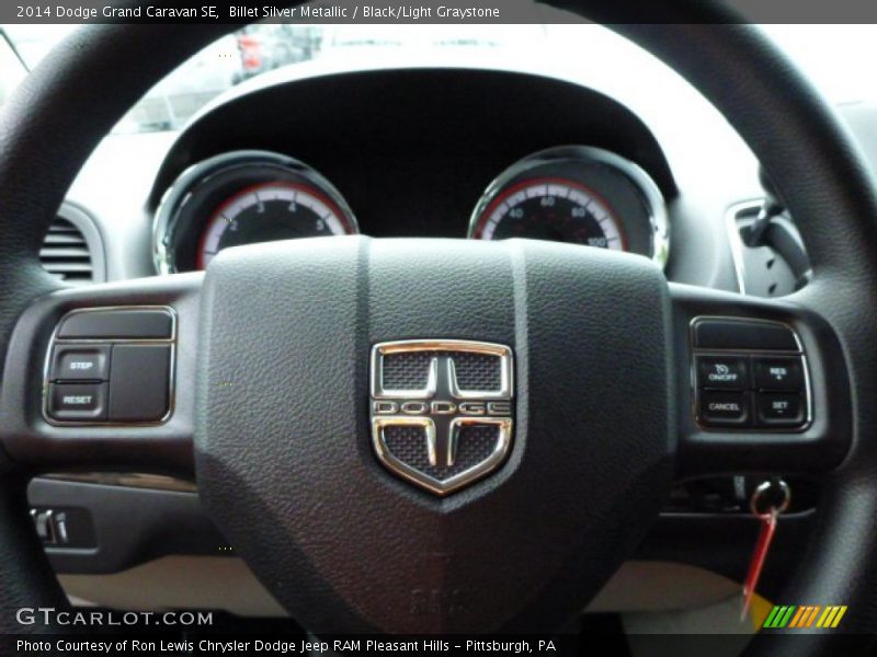 Billet Silver Metallic / Black/Light Graystone 2014 Dodge Grand Caravan SE