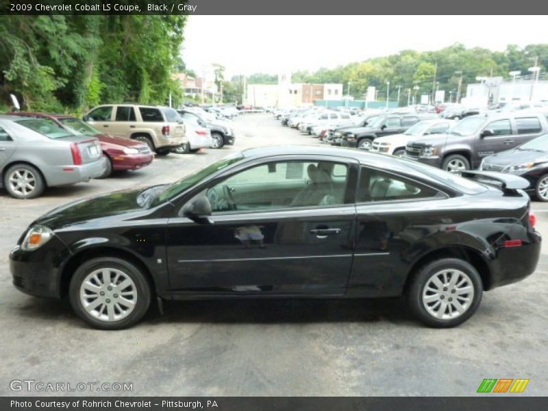 Black / Gray 2009 Chevrolet Cobalt LS Coupe