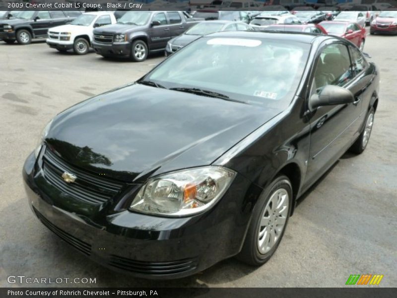Black / Gray 2009 Chevrolet Cobalt LS Coupe