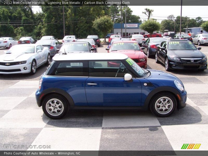 Lightning Blue Metallic / Carbon Black Checkered Cloth 2012 Mini Cooper Hardtop