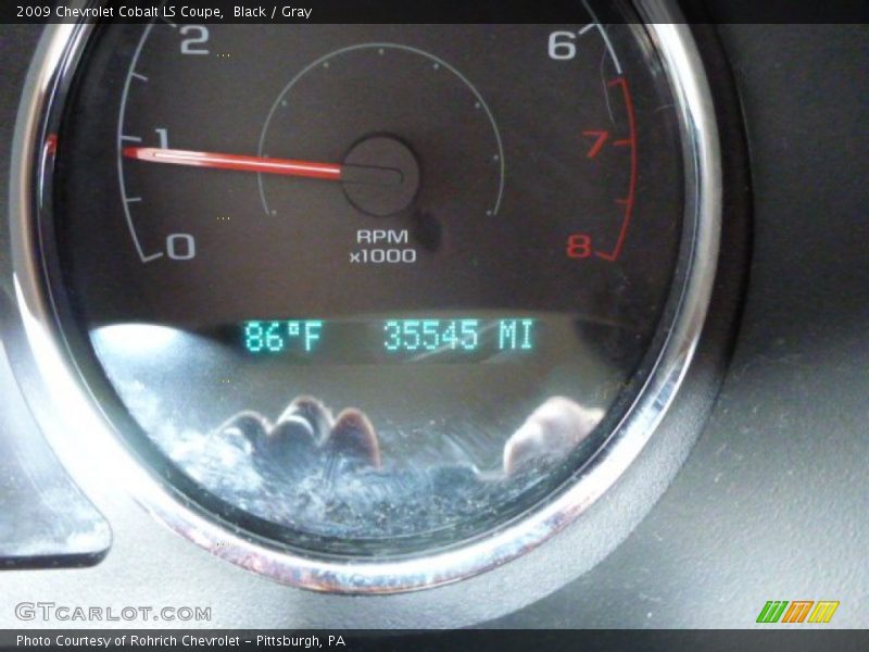 Black / Gray 2009 Chevrolet Cobalt LS Coupe
