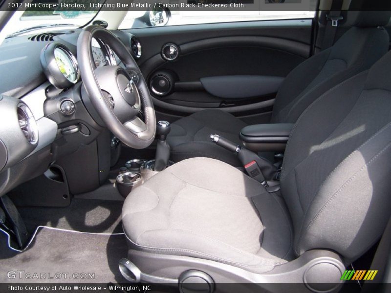 Lightning Blue Metallic / Carbon Black Checkered Cloth 2012 Mini Cooper Hardtop