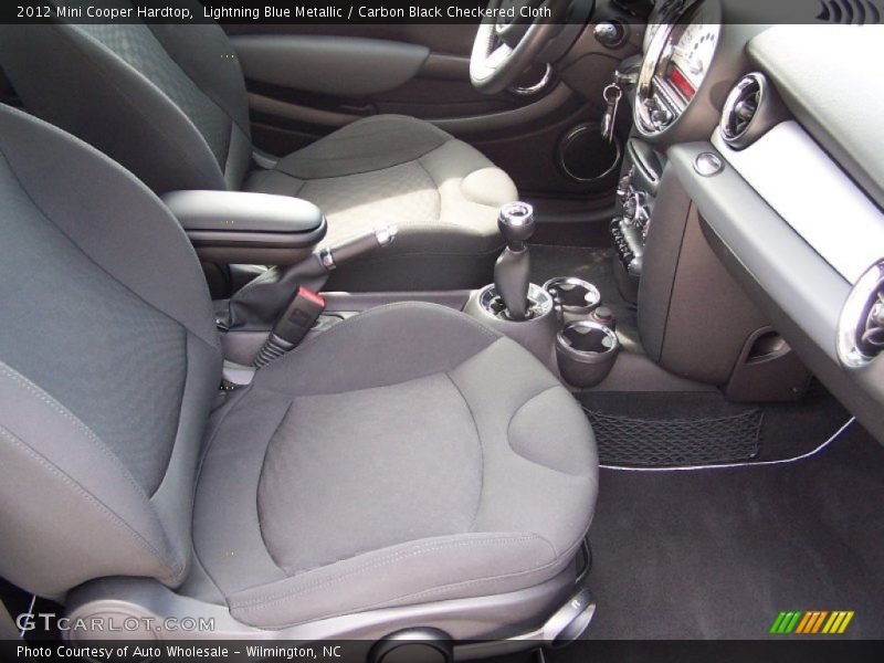 Lightning Blue Metallic / Carbon Black Checkered Cloth 2012 Mini Cooper Hardtop