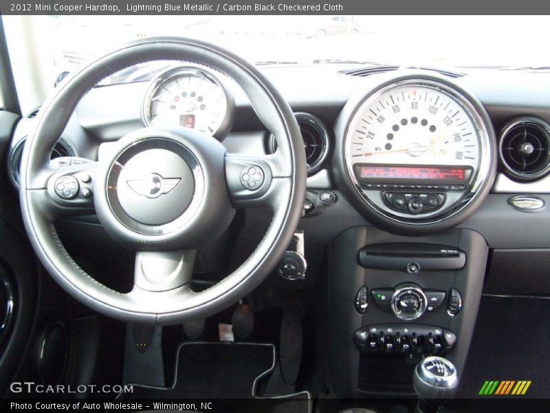 Lightning Blue Metallic / Carbon Black Checkered Cloth 2012 Mini Cooper Hardtop