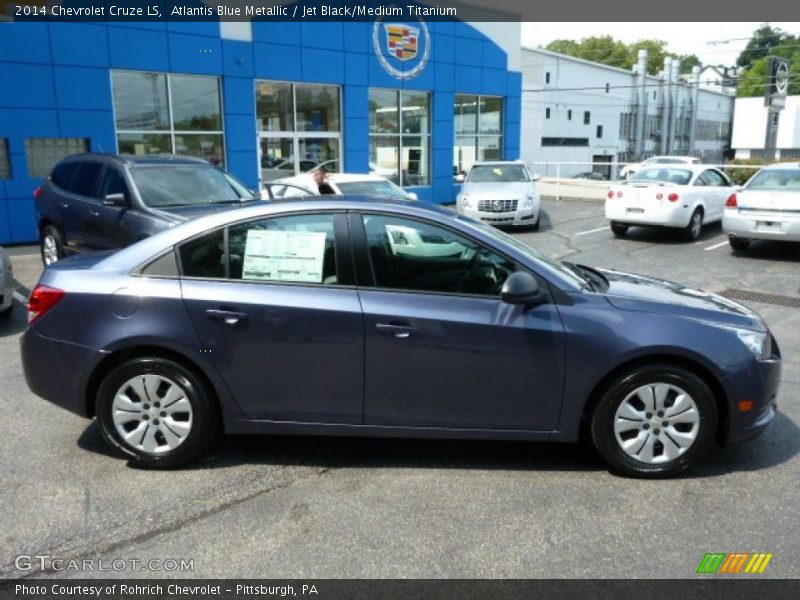 Atlantis Blue Metallic / Jet Black/Medium Titanium 2014 Chevrolet Cruze LS