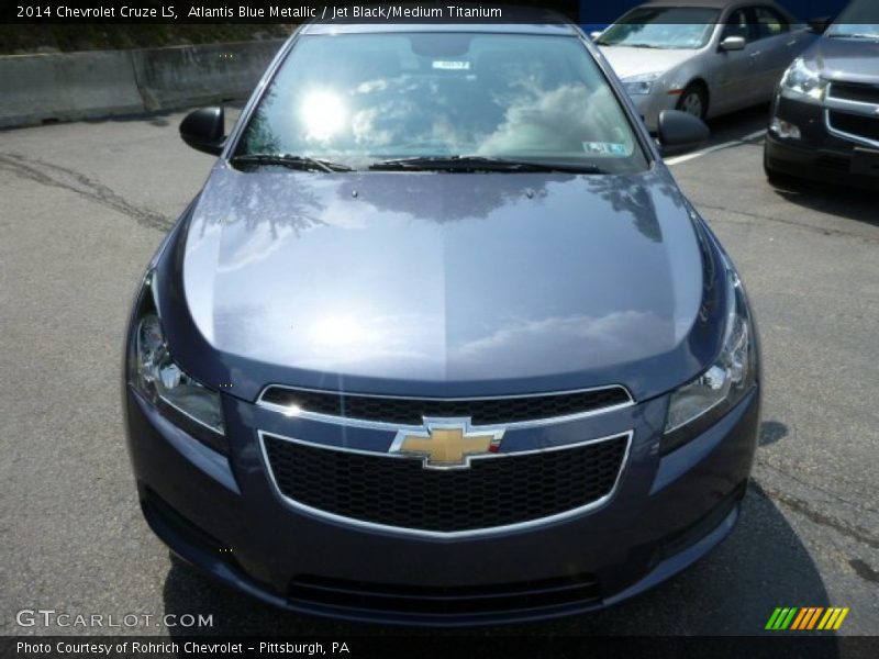 Atlantis Blue Metallic / Jet Black/Medium Titanium 2014 Chevrolet Cruze LS