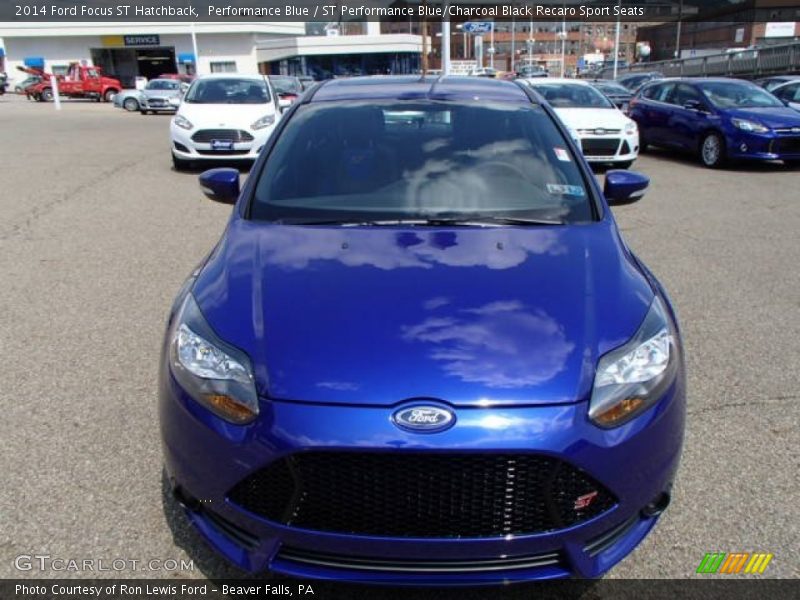 Performance Blue / ST Performance Blue/Charcoal Black Recaro Sport Seats 2014 Ford Focus ST Hatchback