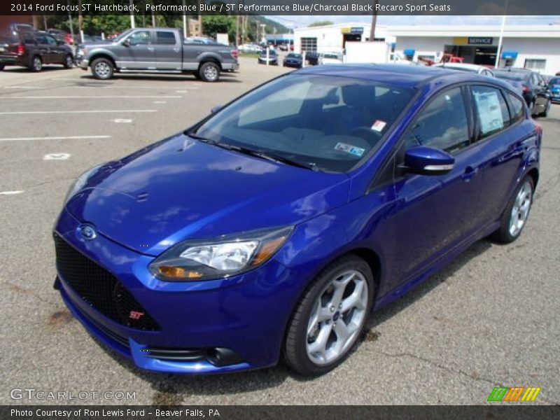 Performance Blue / ST Performance Blue/Charcoal Black Recaro Sport Seats 2014 Ford Focus ST Hatchback